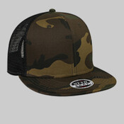 Camouflage Cotton Twill Flat Visor Pro Style Mesh Back Caps
