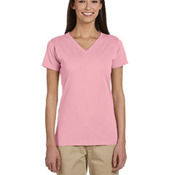 Ladies' 4.4 oz. 100% Organic Cotton Short-Sleeve V-Neck T-Shirt