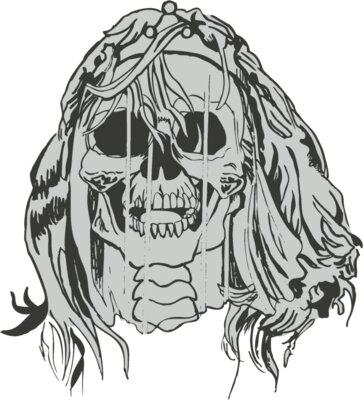 Hand Drawn Skull 9