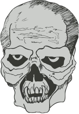 Hand Drawn Skull 1