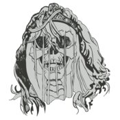 Hand Drawn Skull 2