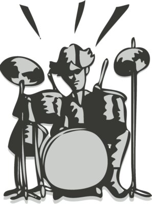 Music   Drummer Drumset