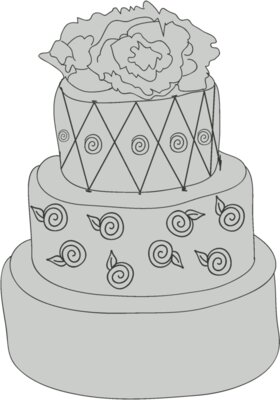 Girly   Wedding Cake