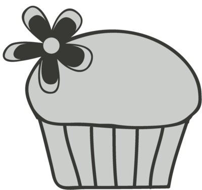 Girly   Cupcake and Flower