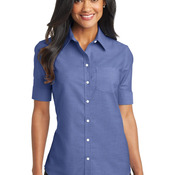 Ladies Short Sleeve SuperPro ™ Oxford Shirt