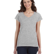 Ladies' SoftStyle® 4.5 oz. Fitted V-Neck T-Shirt