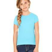 Girls' Baby Rib Short Sleeve Crewneck T-Shirt