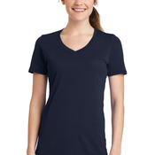 Ladies Essential Blended Performance V Neck Tee