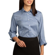 Ladies 3/4 Sleeve Non Iron Pinpoint Oxford