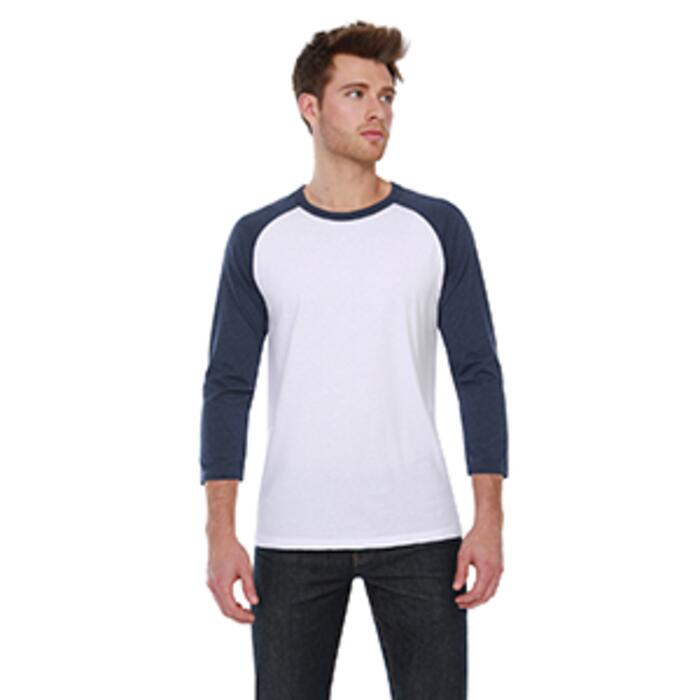 Men's CVC Three-Quarter Sleeve Raglan Thumbnail