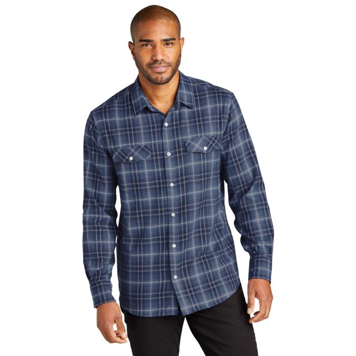 Long Sleeve Ombre Plaid Shirt Thumbnail