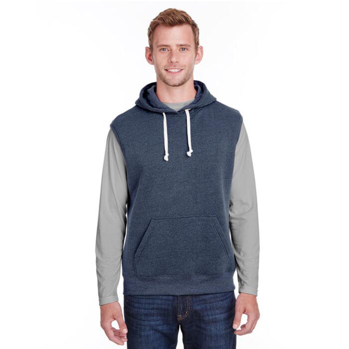 Adult Triblend Fleece Sleeveless Hooded Sweatshirt Thumbnail