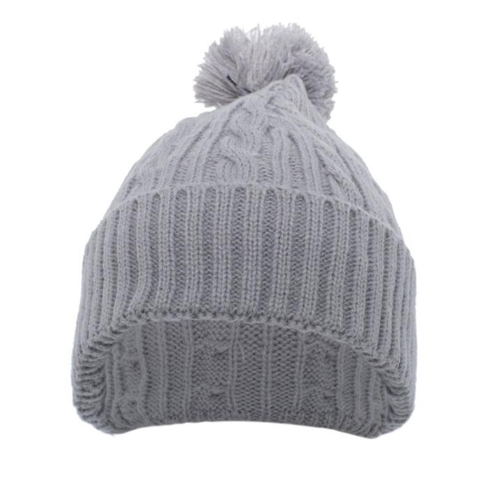 Cable Knit Pom-Pom Beanie Thumbnail