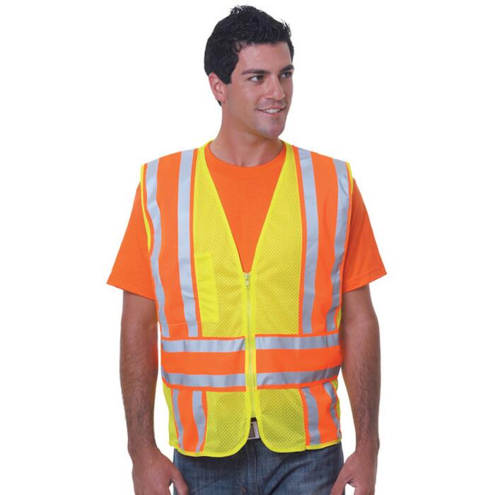 Unisex USA Made Class 2, Level 2 ANSI High Vis Mesh Safety Vest Thumbnail