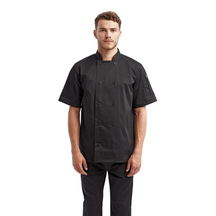Unisex Short-Sleeve Recycled Chef's Coat Thumbnail