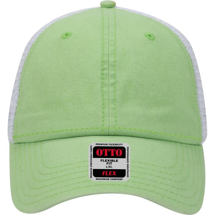 OTTO CAP "OTTO FLEX" 6 Panel Low Profile Mesh Back Trucker Hat Thumbnail
