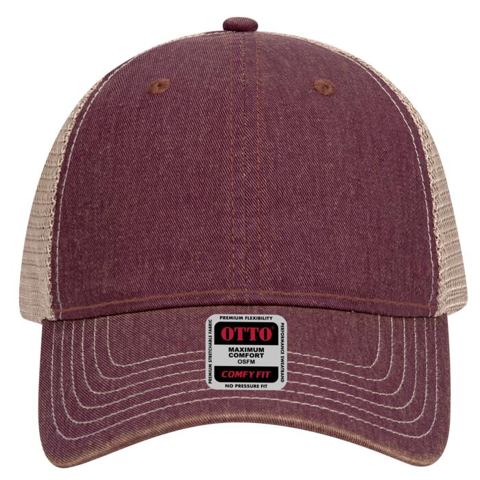 OTTO CAP 6 Panel Low Profile Mesh Back Trucker Dad Hat Thumbnail