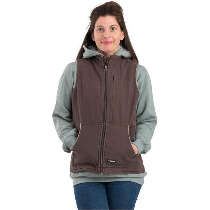 Ladies' Sherpa-Lined Softstone Duck Vest Thumbnail