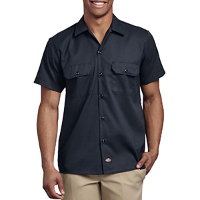 Men's Short Sleeve Slim Fit Flex Twill Work Shirt Thumbnail