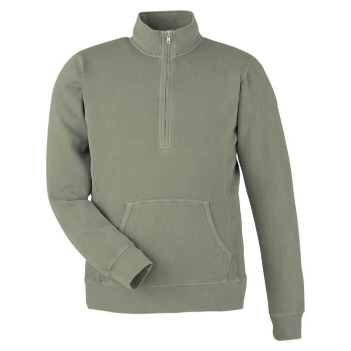 Unisex Pigment Dyed Fleece Quarter-Zip Thumbnail
