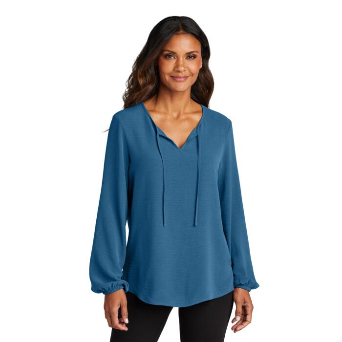 Women's Textured Crepe Blouse Thumbnail