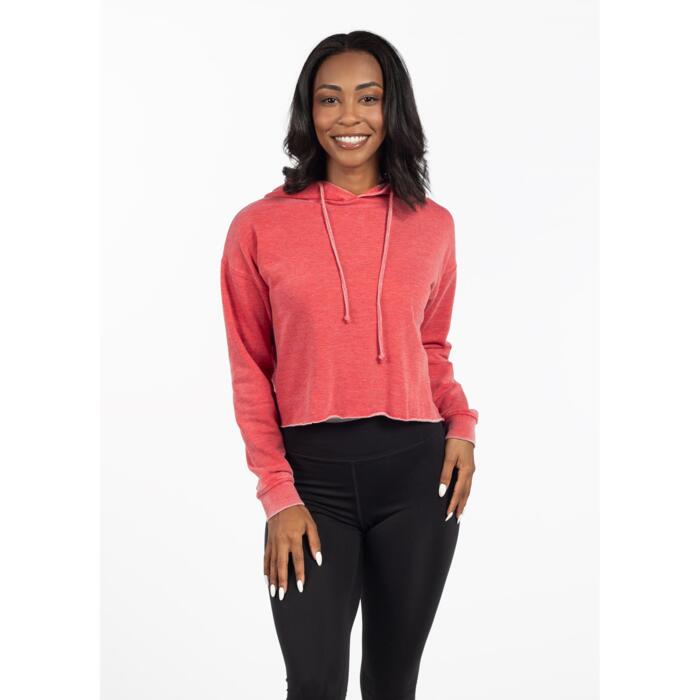 Ladies' Burnout Campus Hooded Sweatshirt Thumbnail