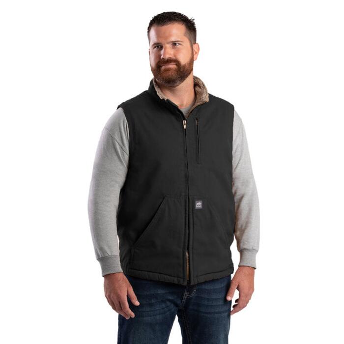 Men's Heartland Sherpa-Lined Washed Duck Vest Thumbnail