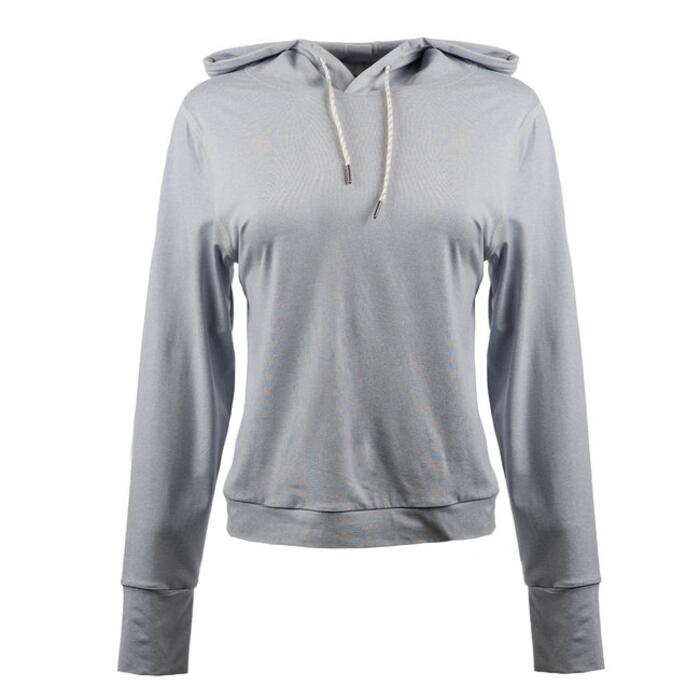 Ladies' Modest Crop Hooded Sweatshirt Thumbnail
