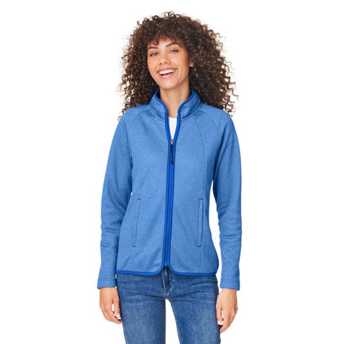 Ladies' Venture Heathered Stripe Full-Zip Thumbnail
