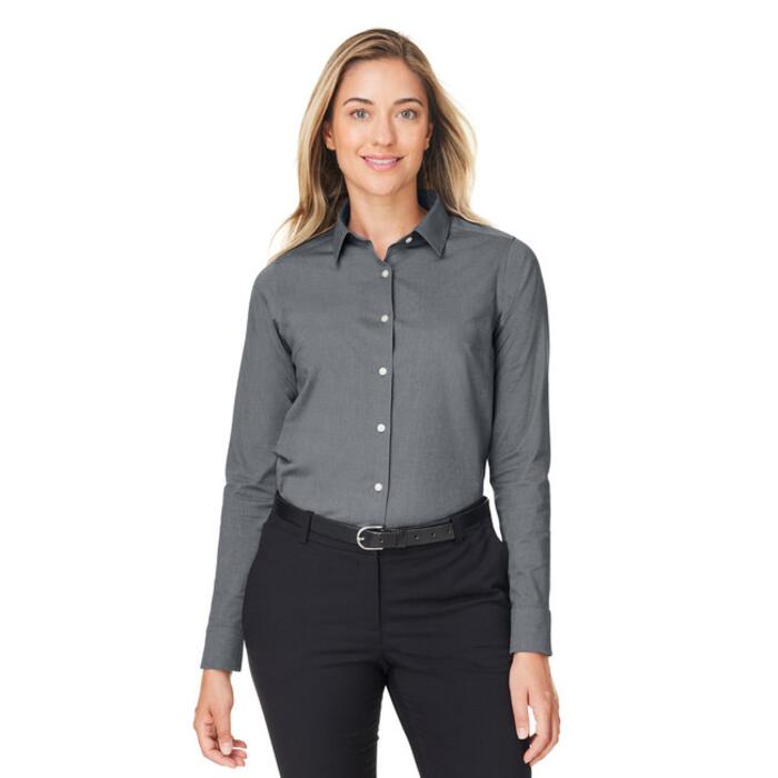 CrownLux Performance® Ladies' Spencer Poplin Shirt Thumbnail