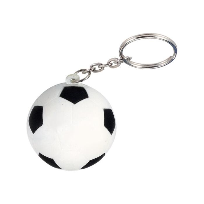 Soccer Ball Shape Stress Ball Keychain Thumbnail