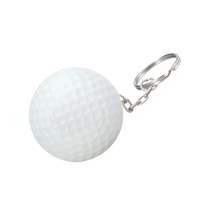 Golf Ball Shape Stress Ball Keychain Thumbnail