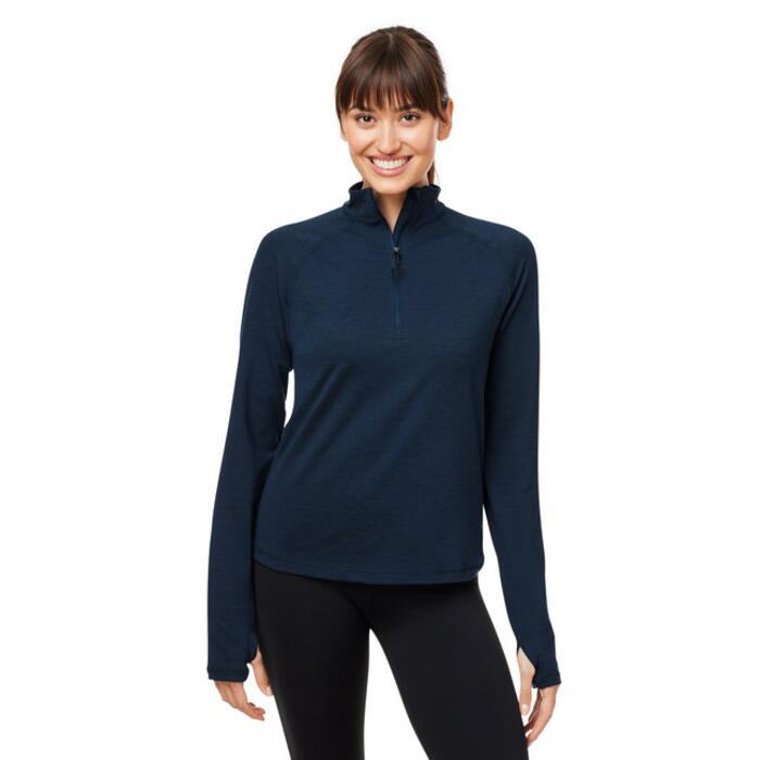 Ladies' Marbled Jersey Fairway Quarter-Zip Thumbnail