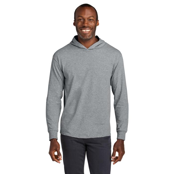 Classics Unisex Cotton Long Sleeve Hooded T Shirt Thumbnail