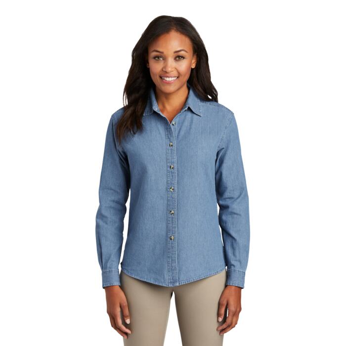 Women's Long Sleeve Value Denim Shirt Thumbnail