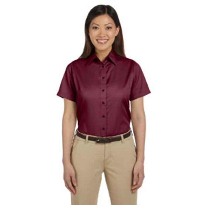 Ladies' Easy Blend™ Short-Sleeve Twill Shirt with Stain-Release Thumbnail