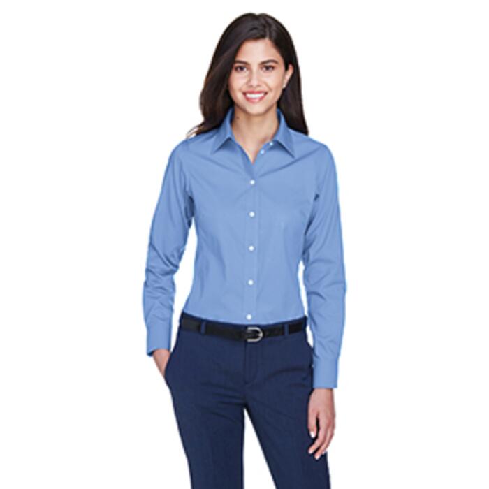 Ladies' Crown Collection® Solid Oxford Woven Shirt Thumbnail