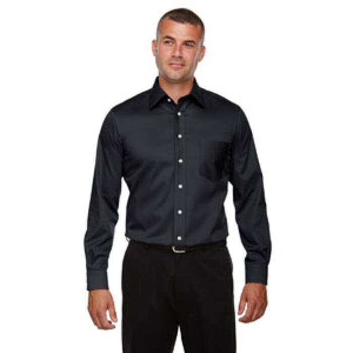 Men's Crown Collection® Tall Solid Stretch Twill Woven Shirt Thumbnail