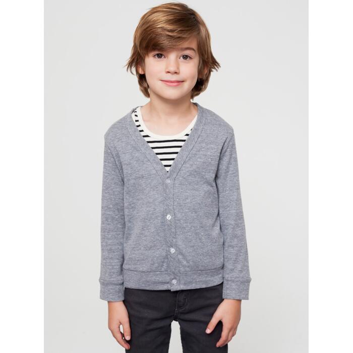 BR100 Toddler Tri-Blend Rib Cardigan Thumbnail