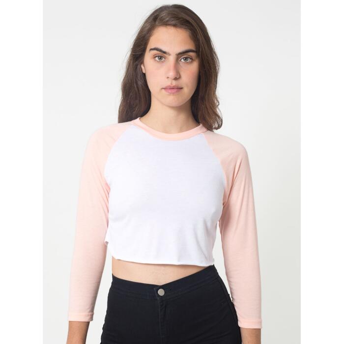 RSABB354 Poly-Cotton Cropped 3/4 Sleeve Raglan Thumbnail