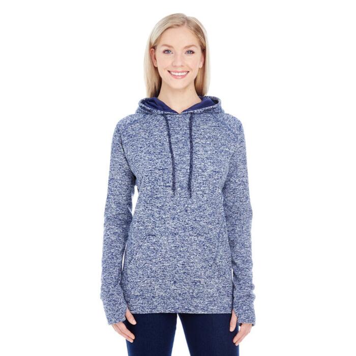 Ladies' Cosmic Contrast Fleece Hooded Sweatshirt Thumbnail