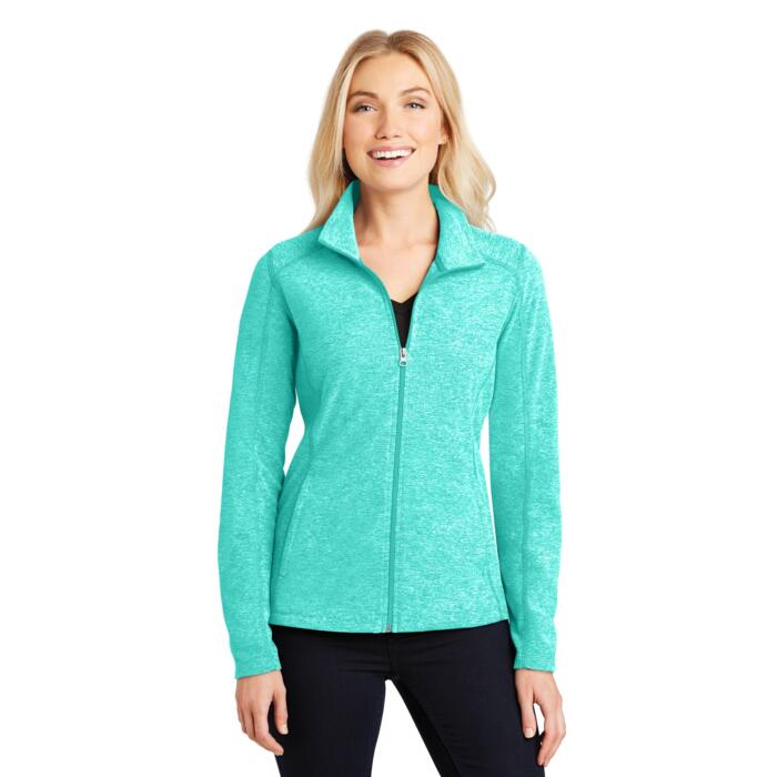 Women's Heather Microfleece Full Zip Jacket Thumbnail