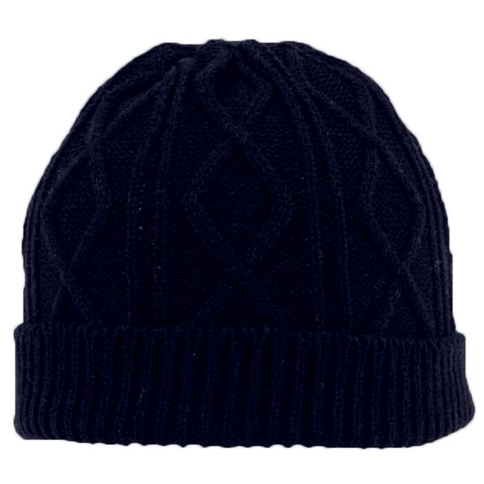 OTTO CAP 12" Cable Knit Beanie w/ Rib Knit Cuff Thumbnail