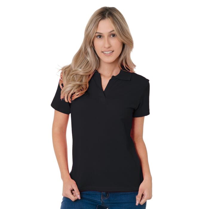 Ladies' USA Made Johnny Collar Polo Thumbnail