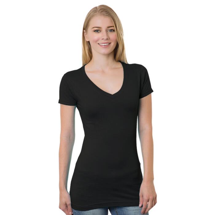 Ladies' USA Made V-Neck T-Shirt Thumbnail