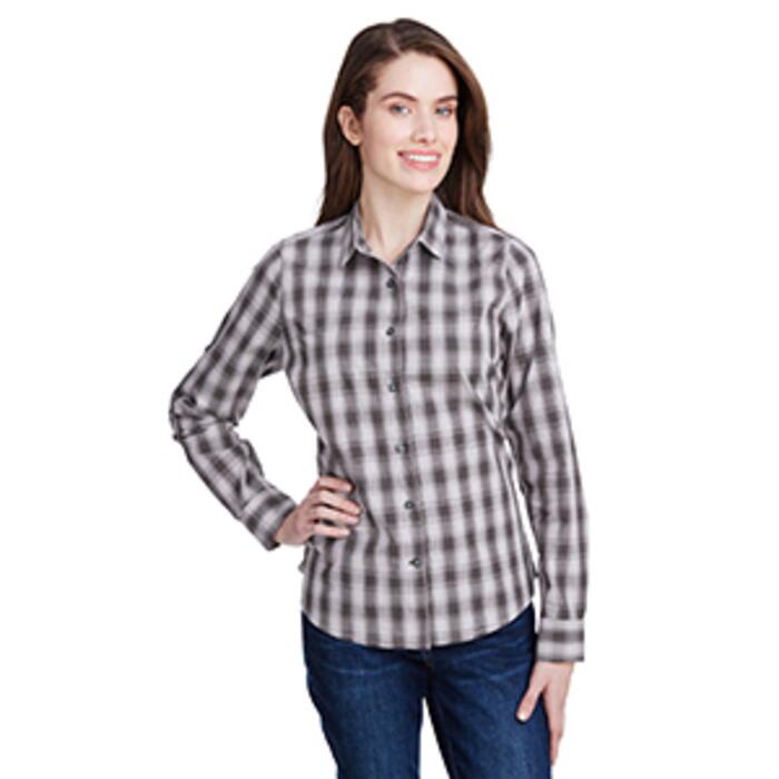 Ladies' Mulligan Check Long-Sleeve Cotton Shirt Thumbnail