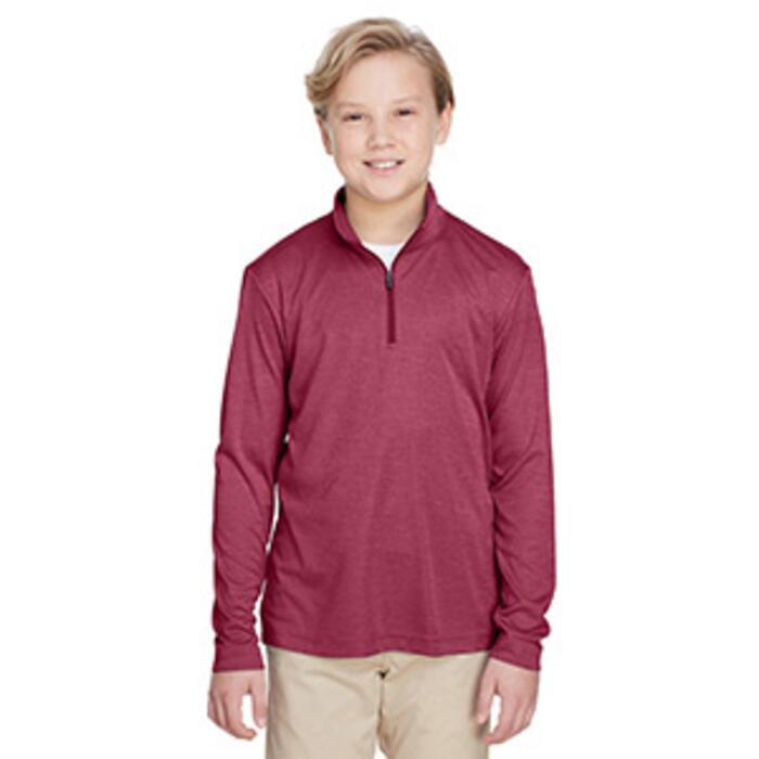 Youth Zone Sonic Heather Performance Quarter-Zip Thumbnail