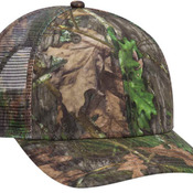 Mossy Oak Camouflage Superior Polyester Twill 6 Panel Low Profile Mesh Back Baseball Cap