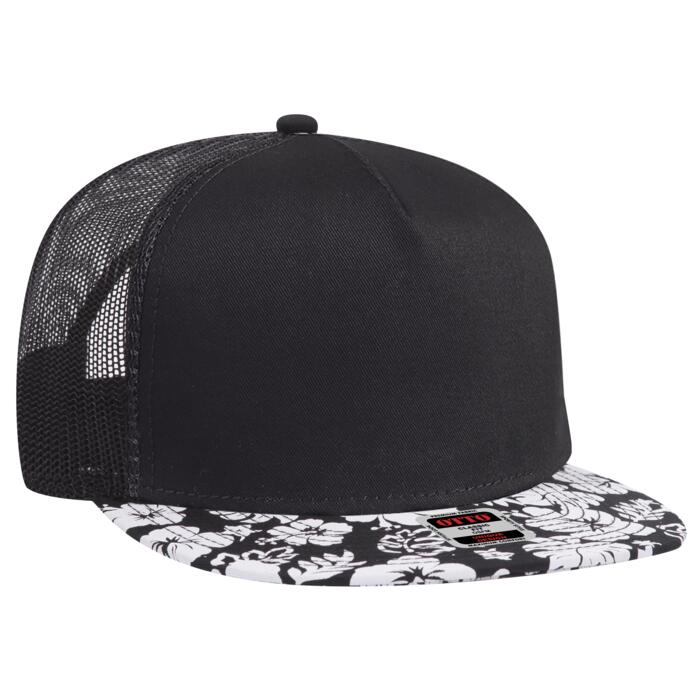 OTTO CAP "OTTO SNAP" 5 Panel Mid Profile Mesh Back Trucker Snapback Hat Thumbnail