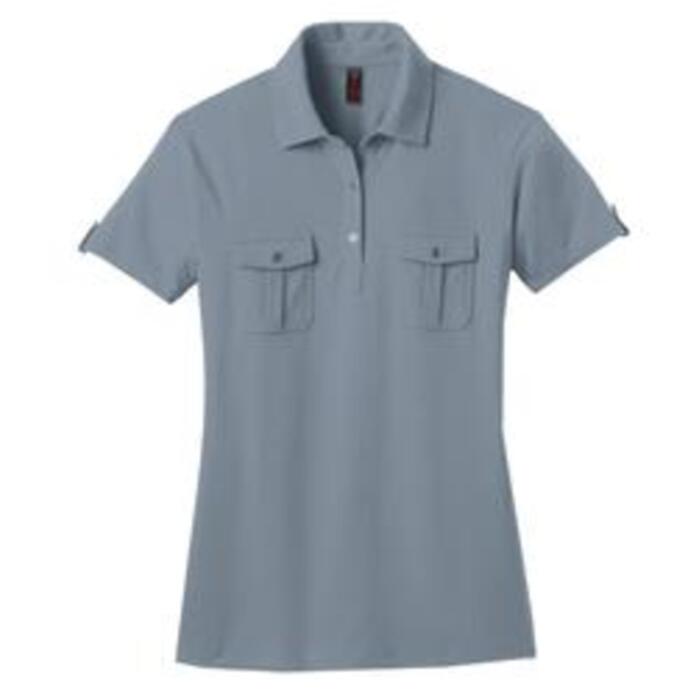 Ladies Jersey Double Pocket Polo.  Thumbnail